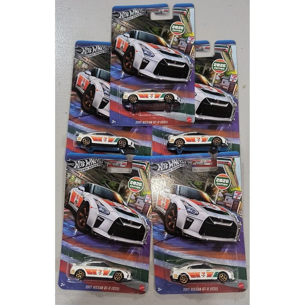 Hot Wheels 2026 Silver Series 7-Eleven 2017 Nissan GT-R R35 Exclusive Lot of 5